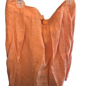 Harve Bernard Linen skirt Light Tangerine color